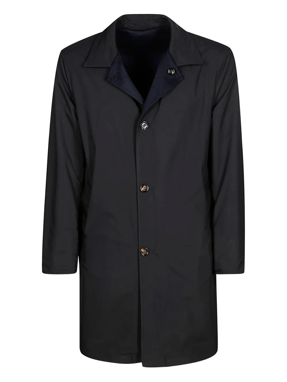 Kired Button-fastening Cashmere Coat In Blue
