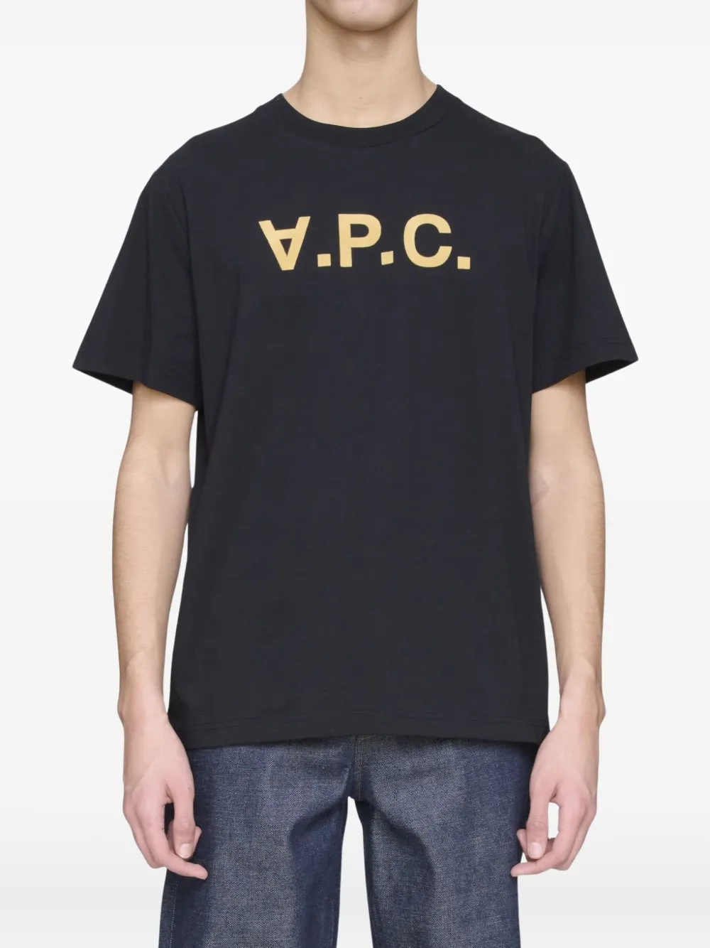 Apc Logo-print T-shirt In Black