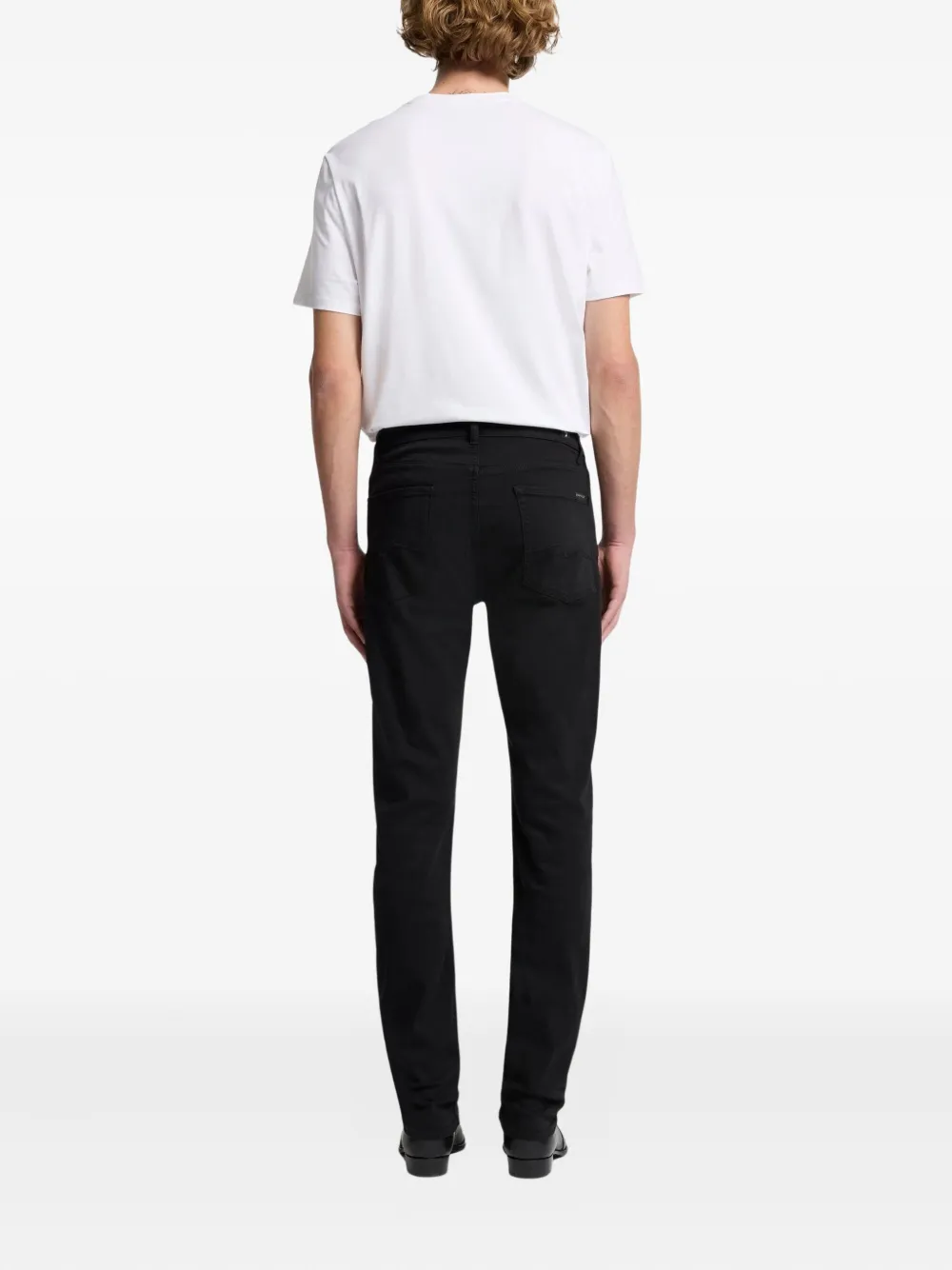 7 For All Mankind Cotton Pants In Black