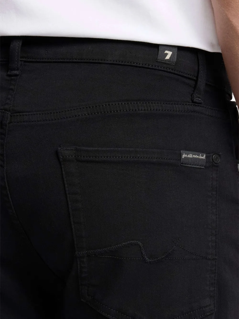 7 For All Mankind Cotton Pants In Black