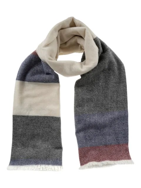 Begg x Co striped wool scarf
