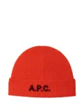 A.P.C. cashmere beanie hat - Red