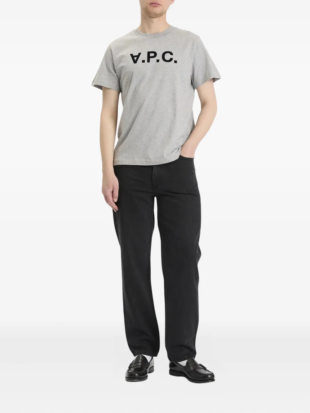 A.P.C. T-shirt met logoprint - Grijs