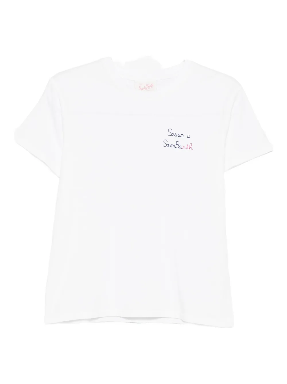 Mc2 Saint Barth Logo-embroidered T-shirt In White