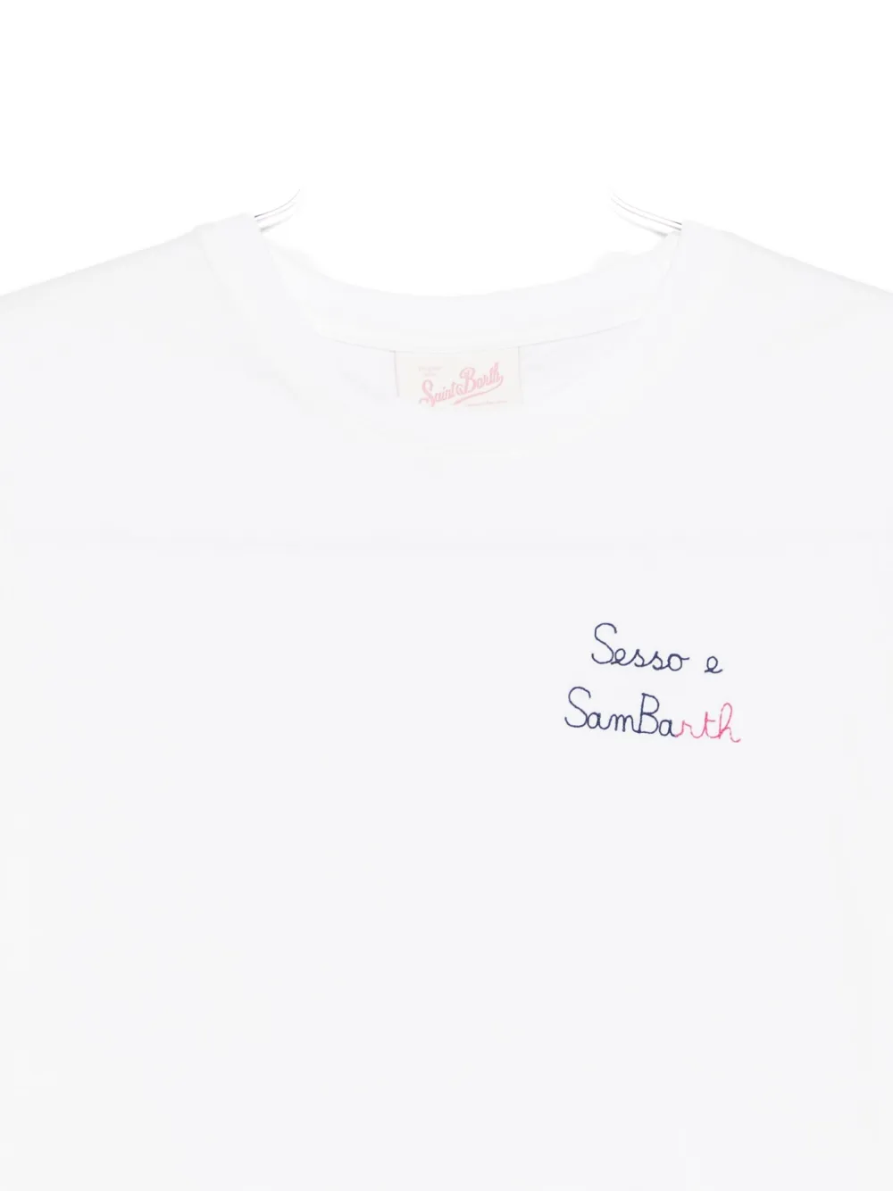 Mc2 Saint Barth Logo-embroidered T-shirt In White