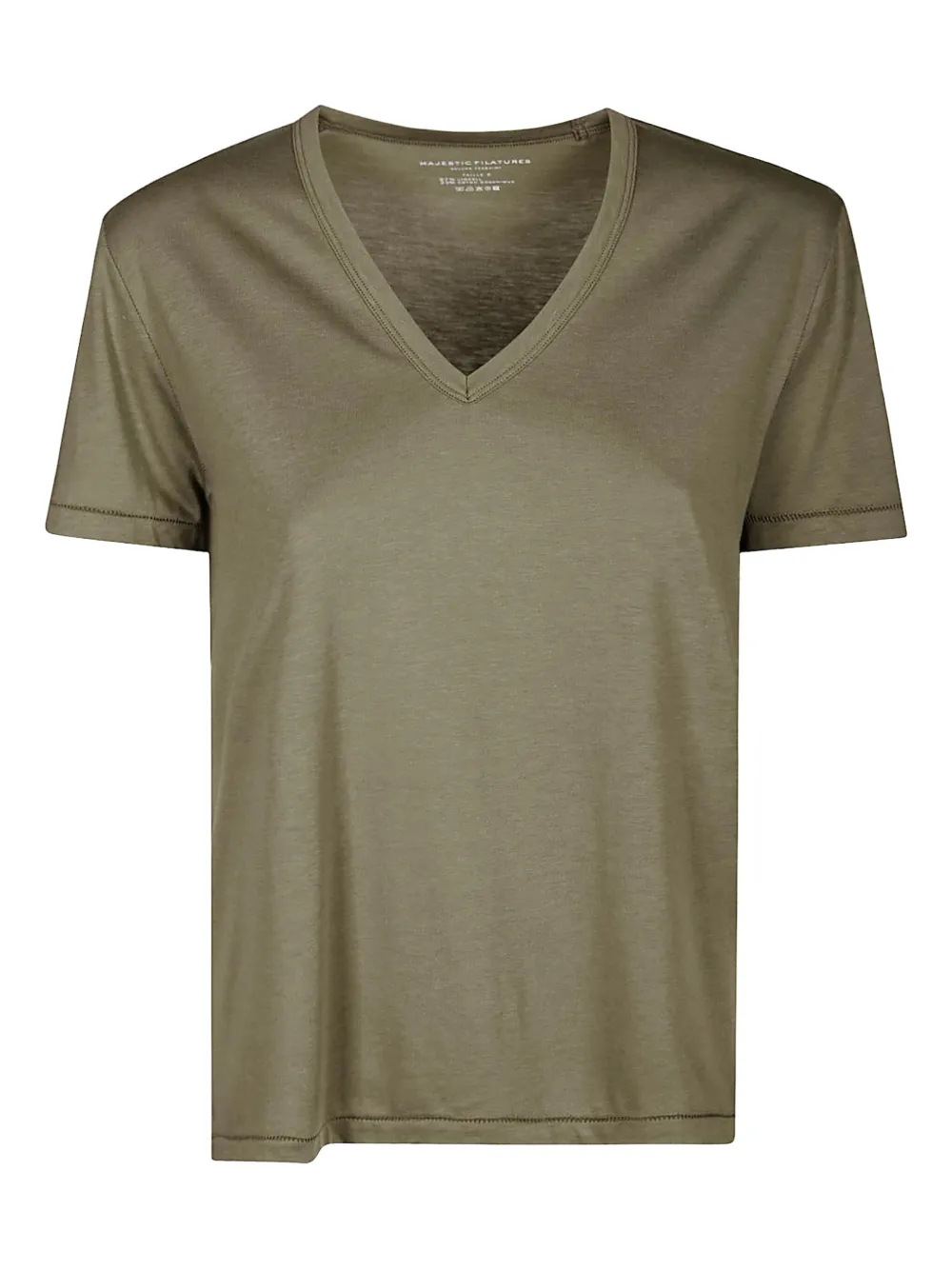 Majestic Filatures V-neck short-sleeve T-shirt | Green | Image 1