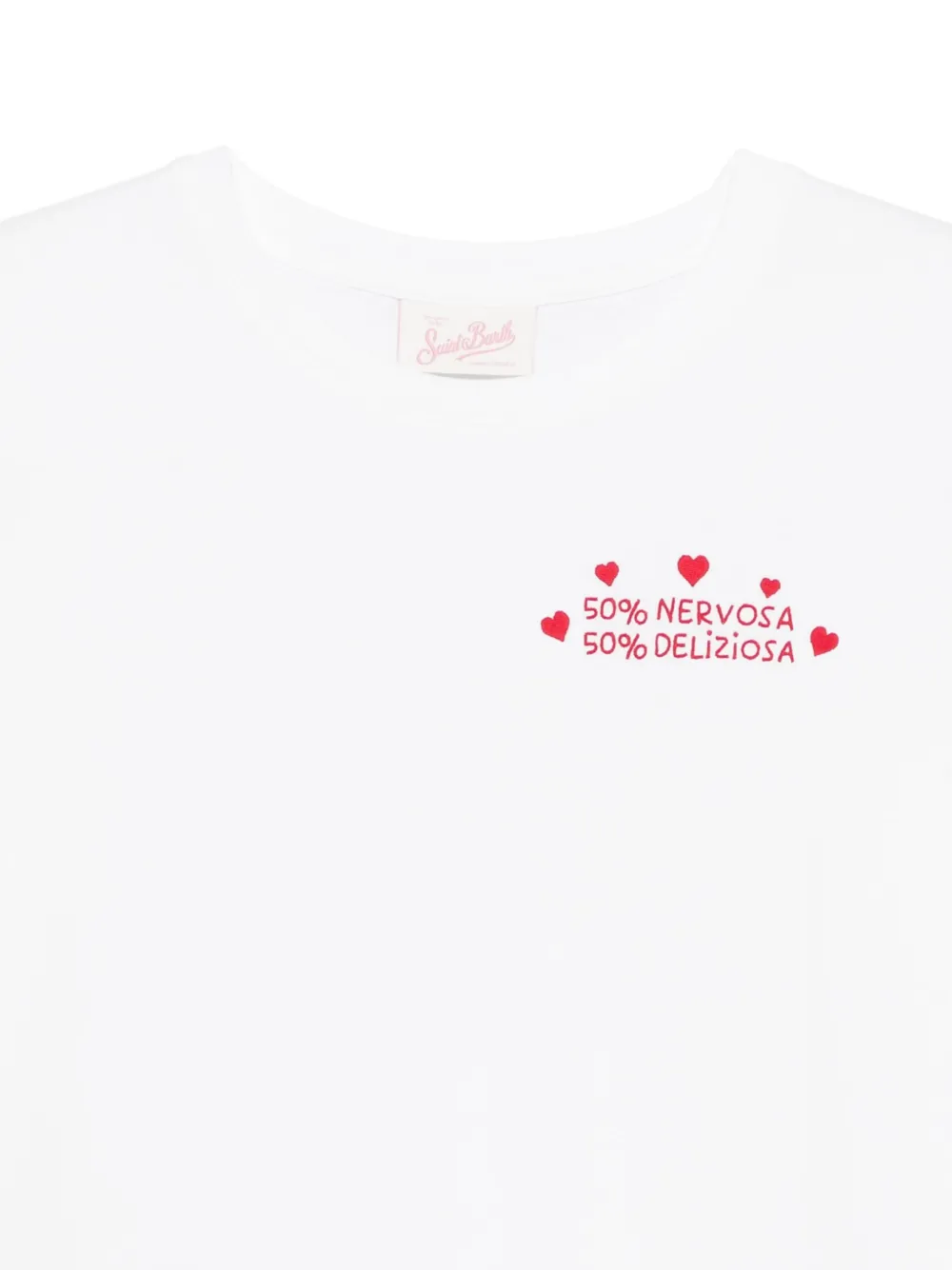 Mc2 Saint Barth Besticktes T-shirt In White