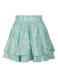 MC2 Saint Barth Eivissa floral ruffled mini skirt - Green