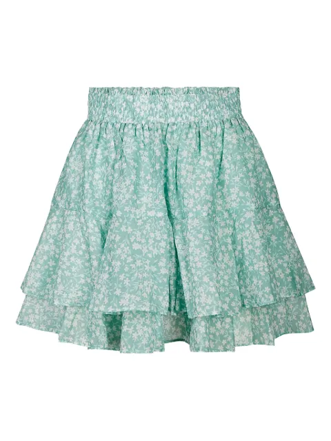 MC2 Saint Barth Eivissa floral ruffled mini skirt