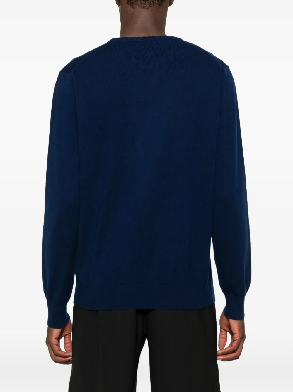 Mc2 Saint Barth Logo-embroidered Crew-neck Jumper In Blue
