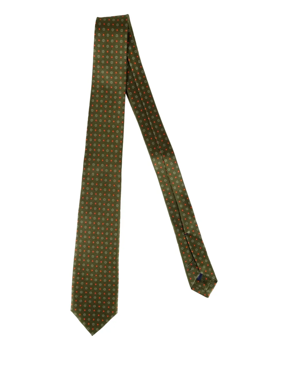Errico Formicola geometric-pattern silk tie | Green | Image 1