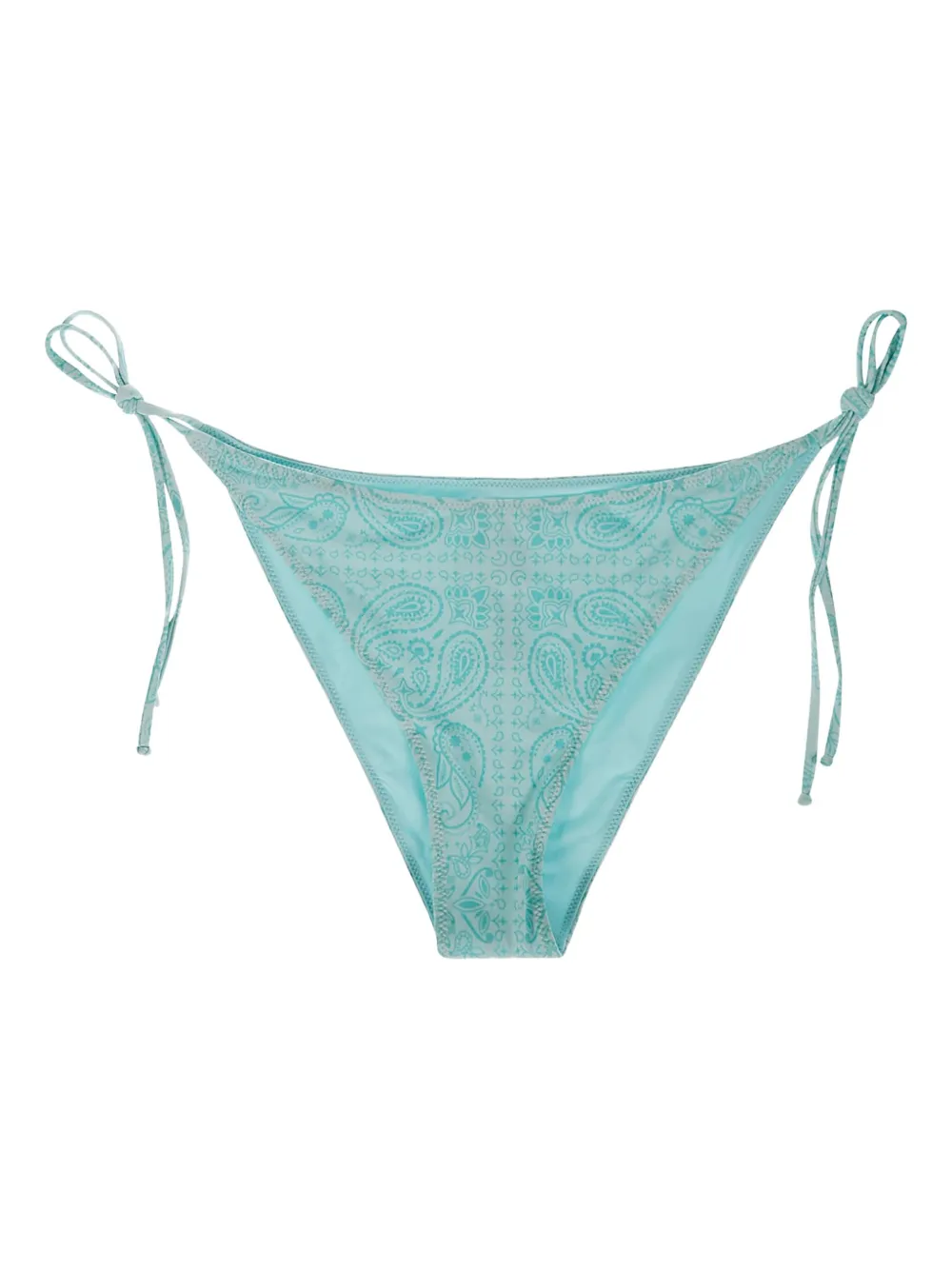 Mc2 Saint Barth Paisley-print Lace-up Swim Briefs In Blue
