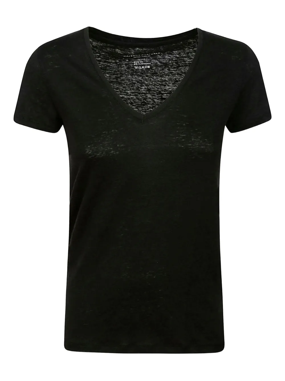 Majestic Filatures V-neck T-shirt | Black | Image 1