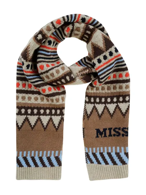 Missoni geometric-pattern wool scarf