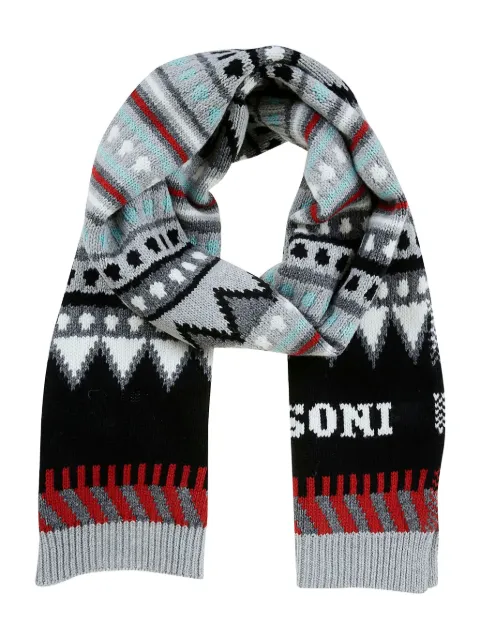 Missoni geometric-pattern wool scarf