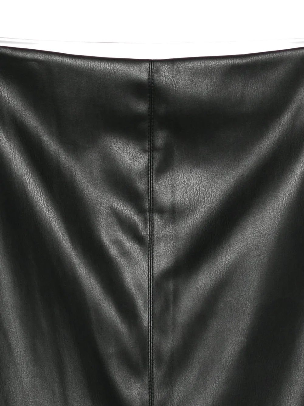 Nude Back-slit Midi Skirt In Black