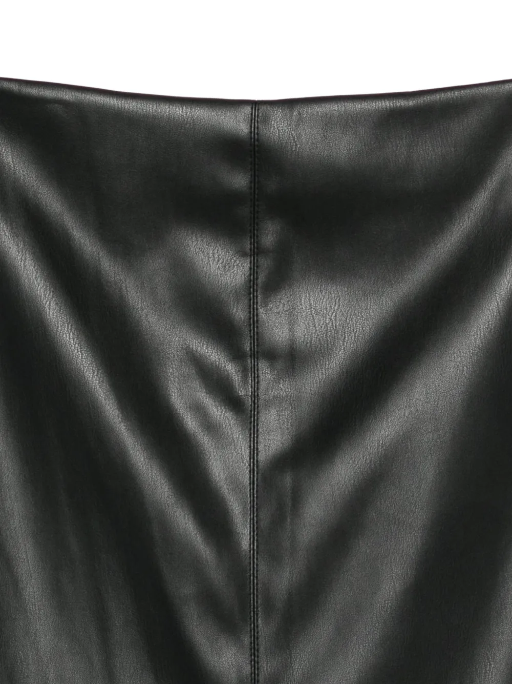  Nude Back-slit Midi Skirt - Black 