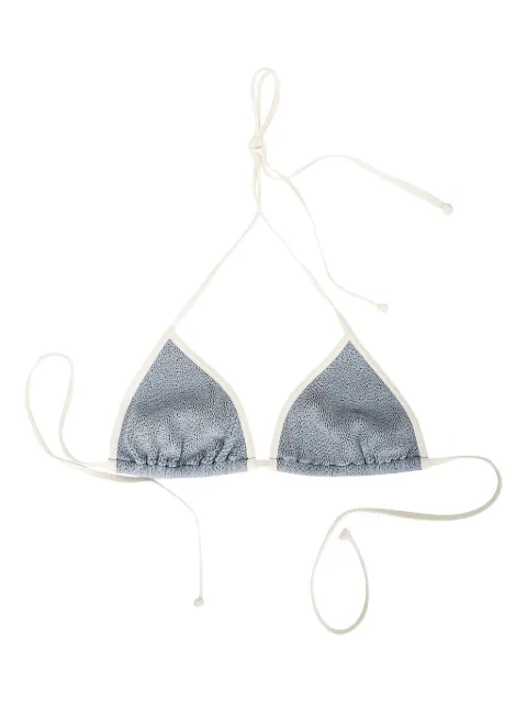 MC2 Saint Barth crinkle-textured triangle bikini top