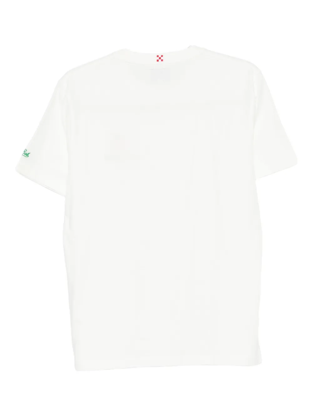 Mc2 Saint Barth Embroidered Cotton T-shirt In White