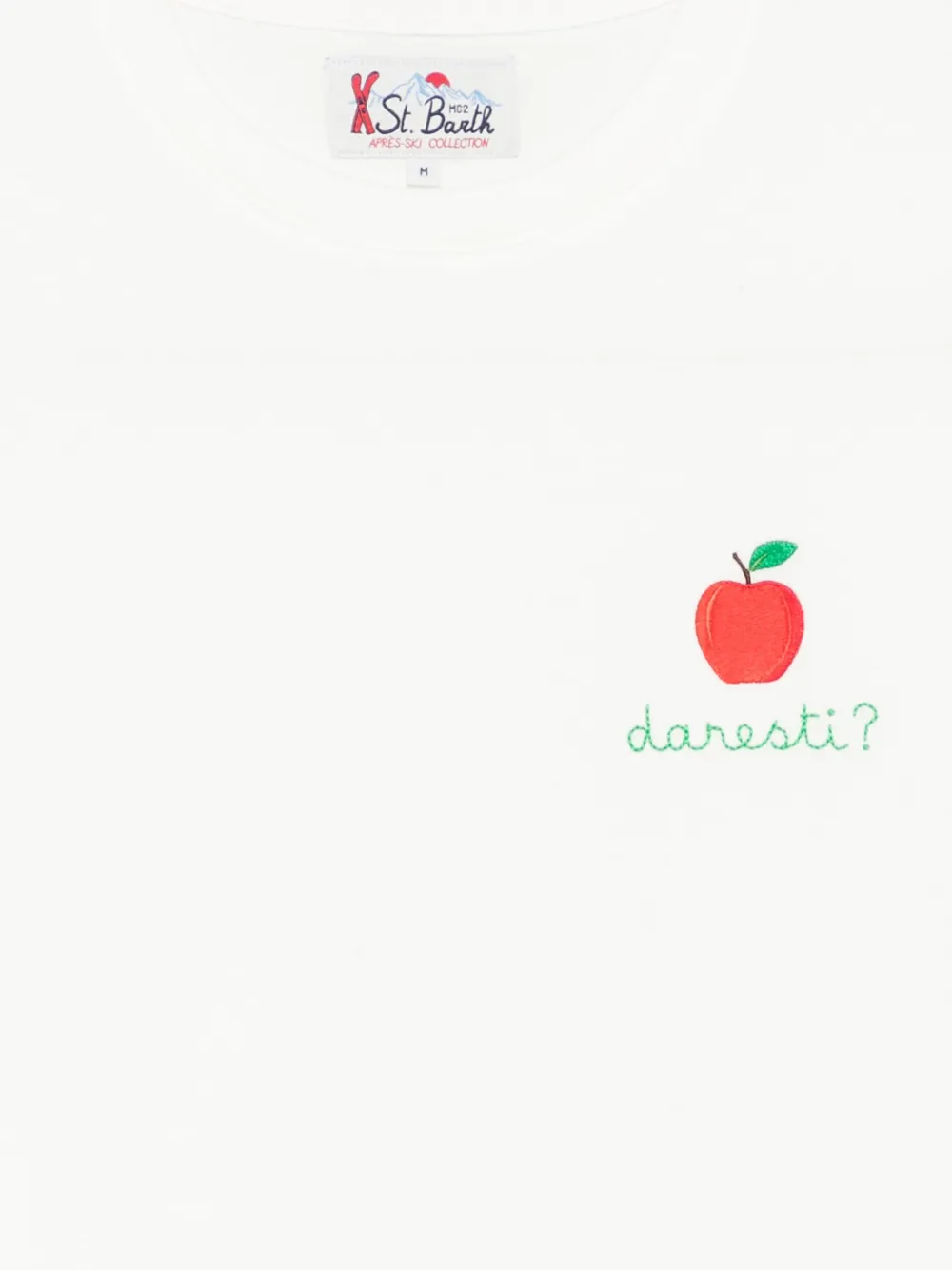 MC2 Saint Barth Katoenen T-shirt met borduurwerk Wit