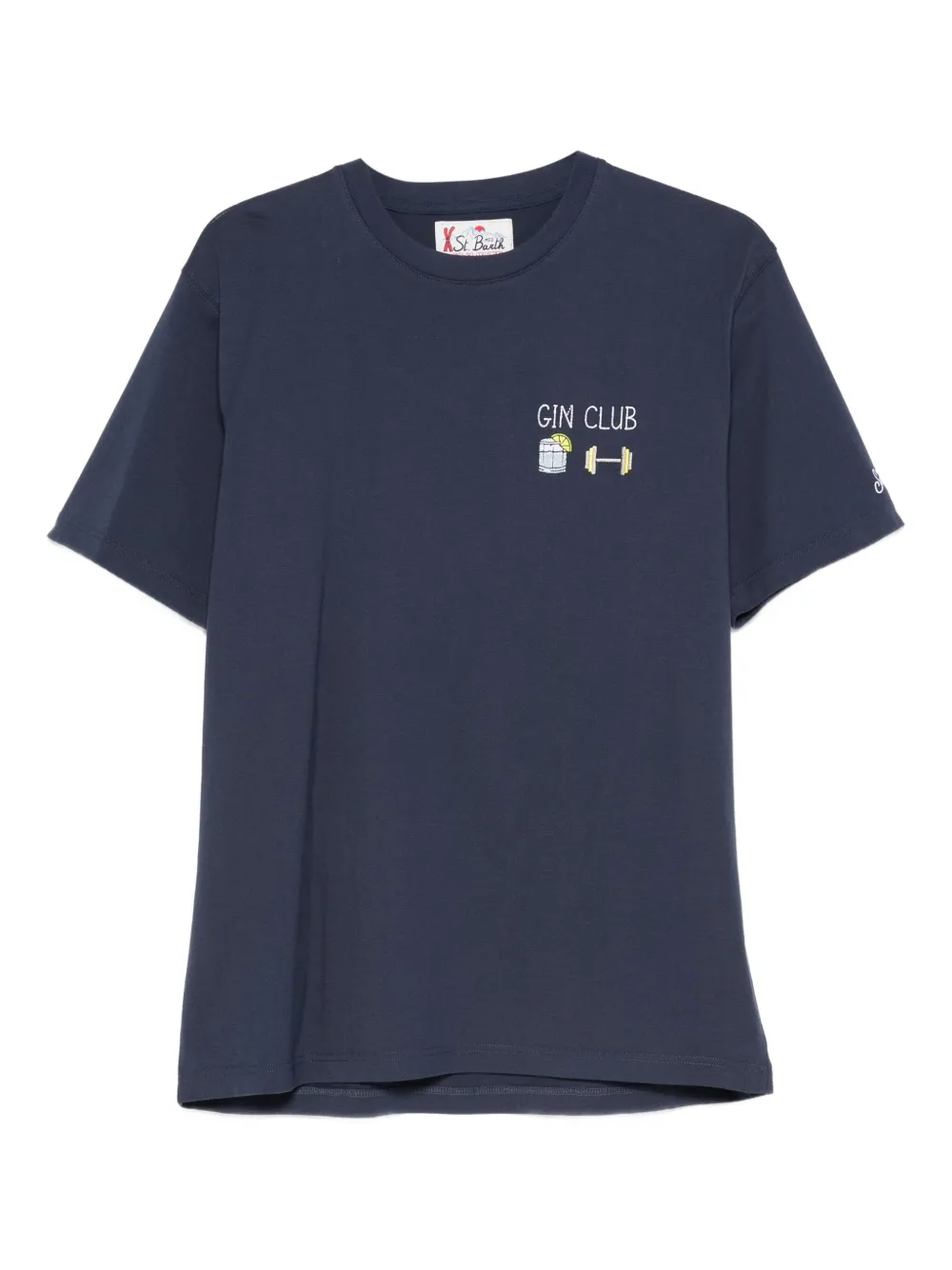 MC2 Saint Barth embroidered-detail T-Shirt | Blue | Image 1