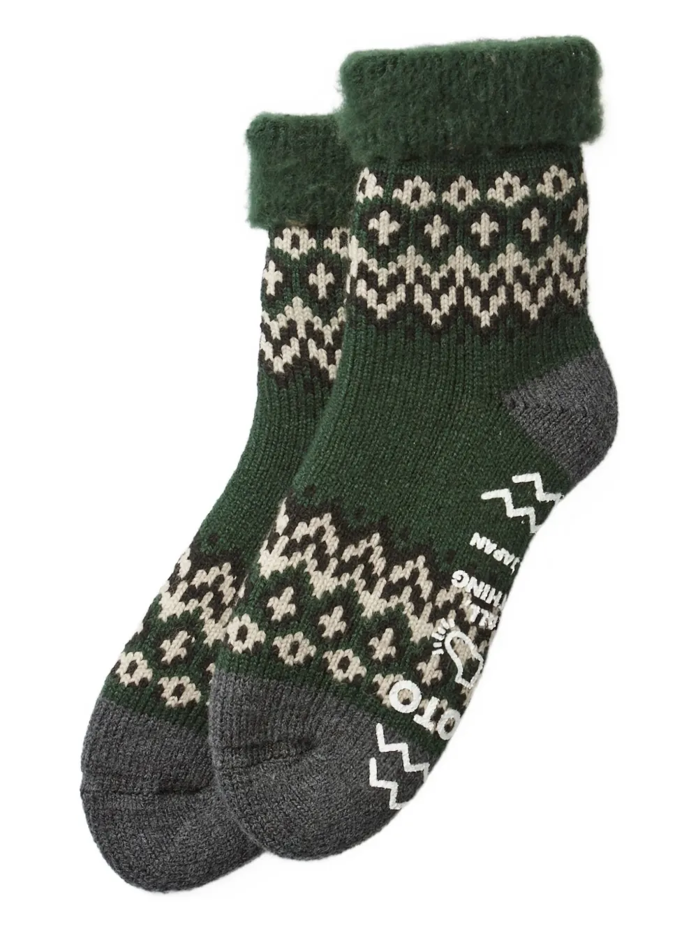 Rototo Fairisle Fleece Socks In Multi
