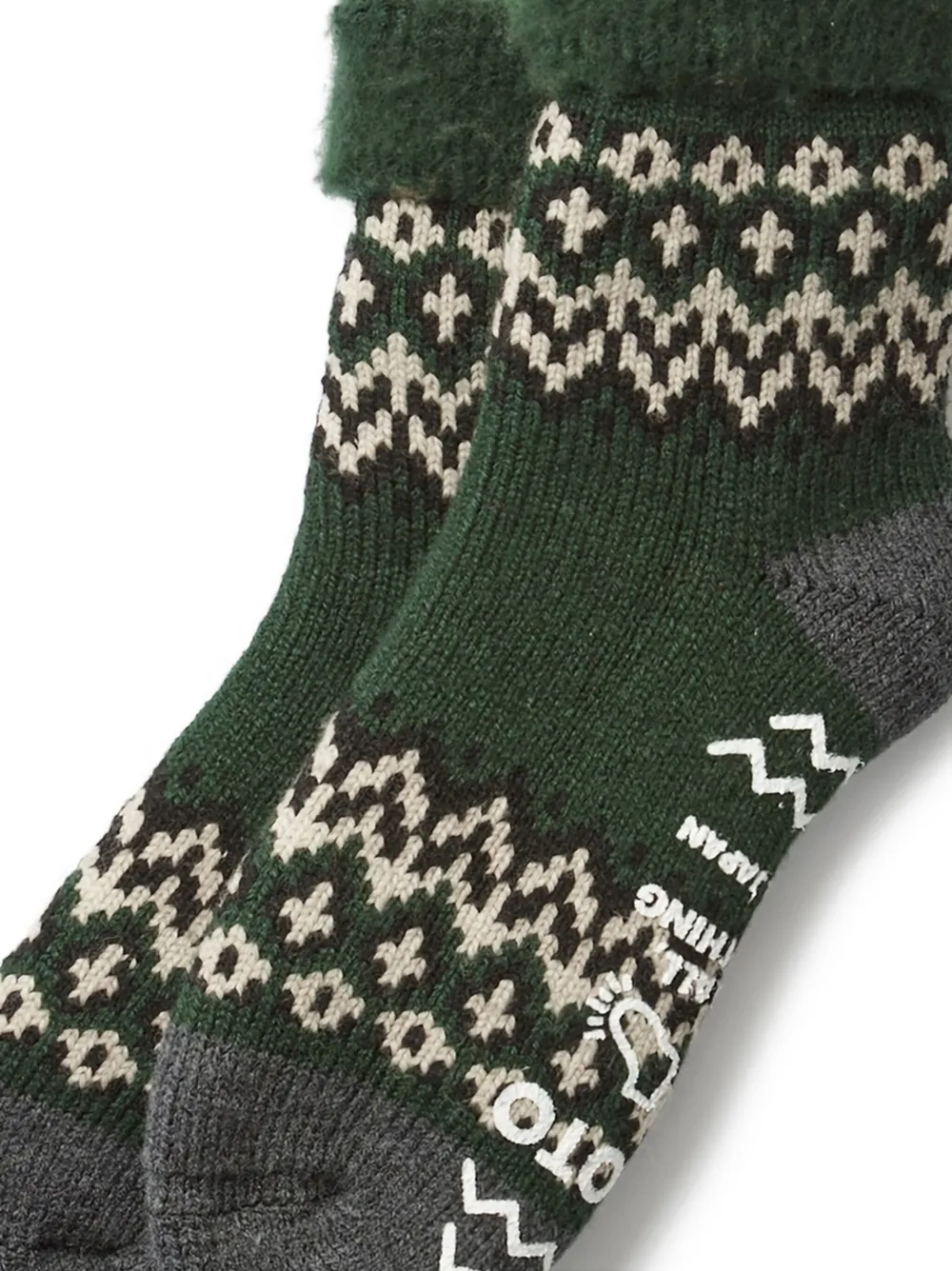 Rototo Fairisle Fleece Socks In Multi