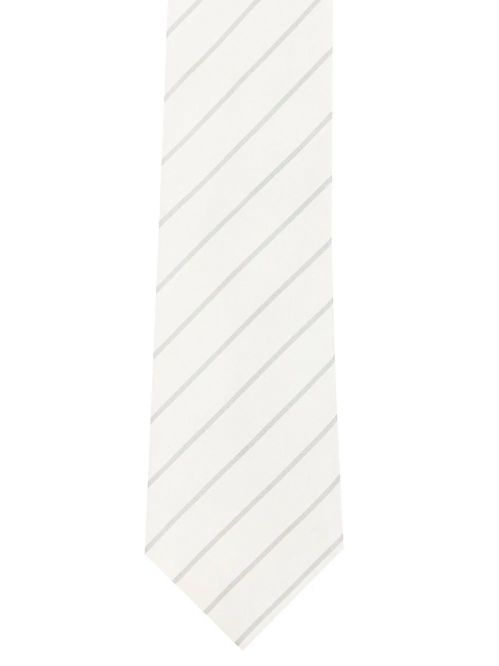 Errico Formicola Gestreepte stropdas - Wit