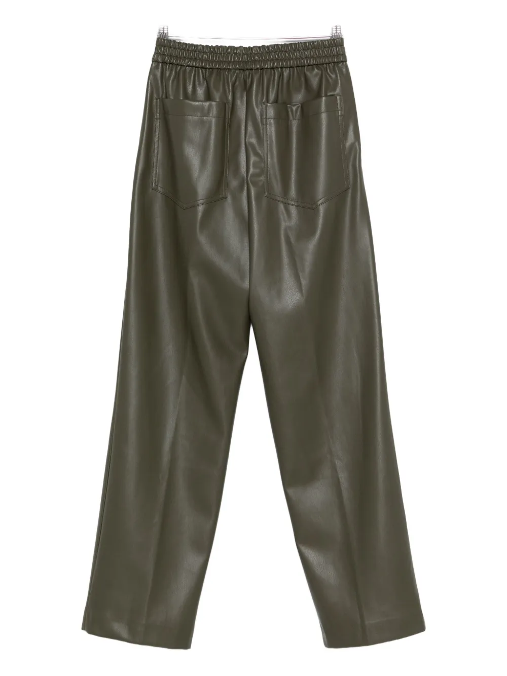 Nude elastic-waist trousers - Groen