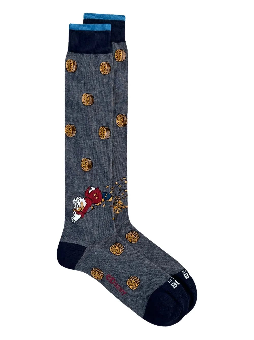 In The Box cartoon-motif cotton socks | Grey | Image 1