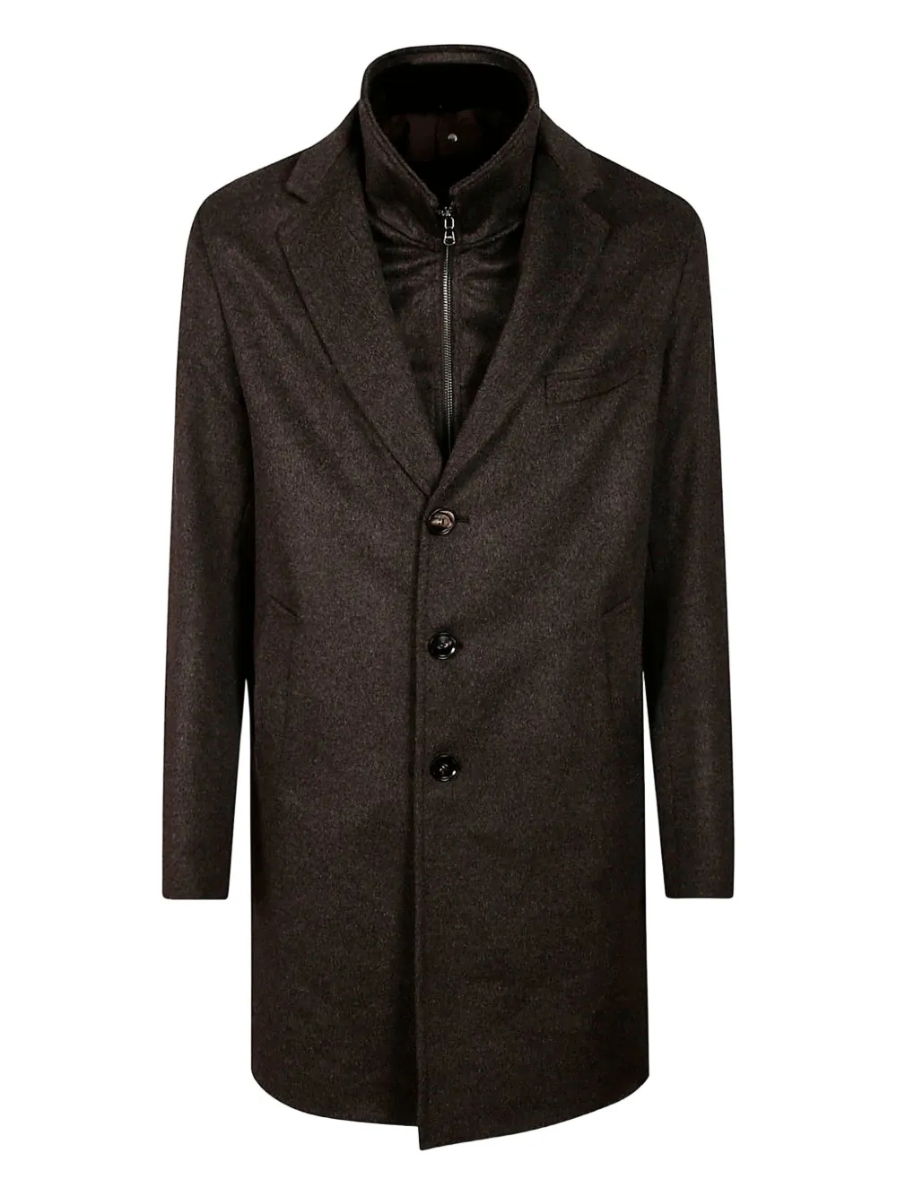 Barba single breasted coat | Grey | Image 1