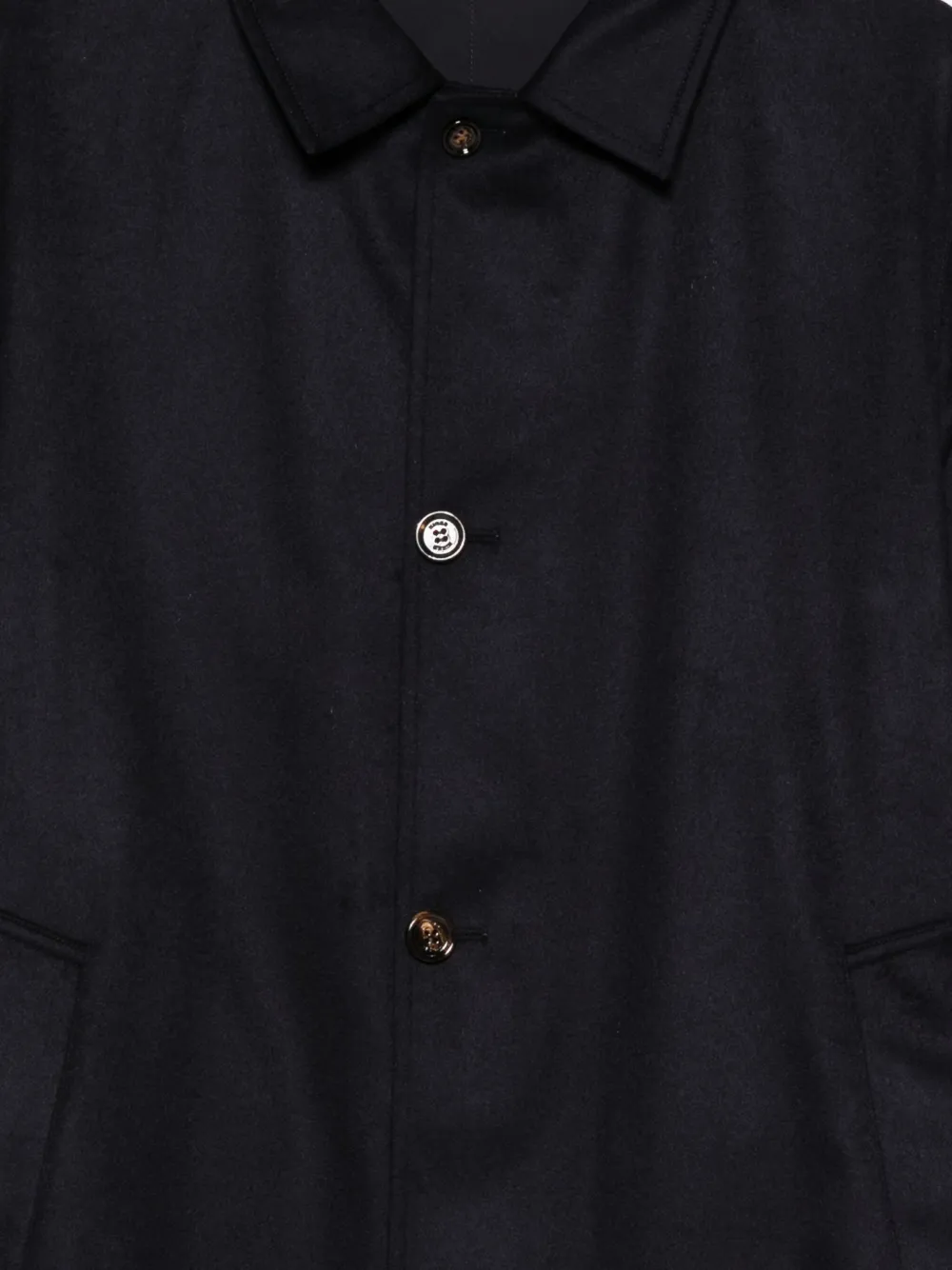 Kired Omkeerbare kasjmier jas met knoopsluiting Blauw