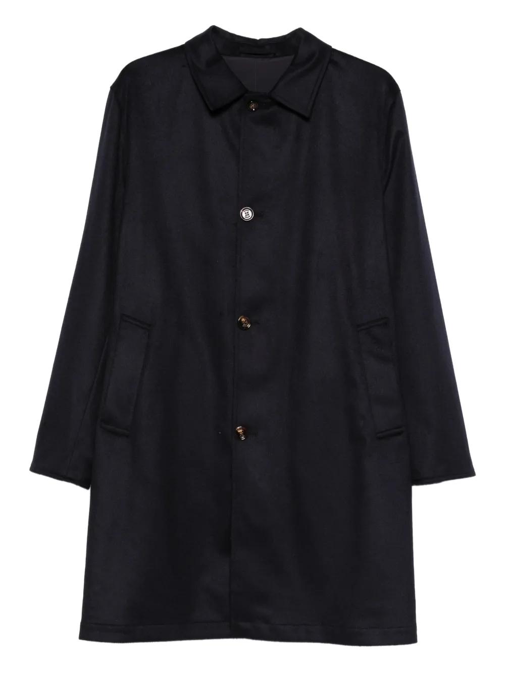 Kired button-fastening cashmere reversible coat | Blue | Image 1