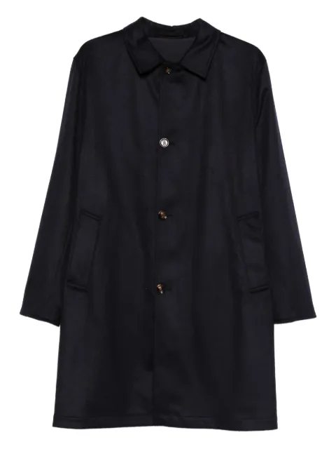Kired button-fastening cashmere reversible coat