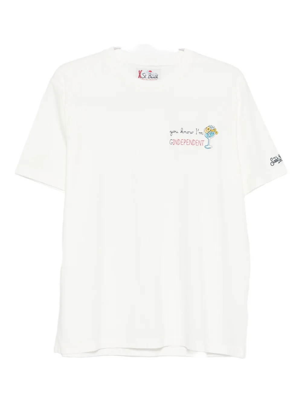 Mc2 Saint Barth Gin Dependent T-shirt In White