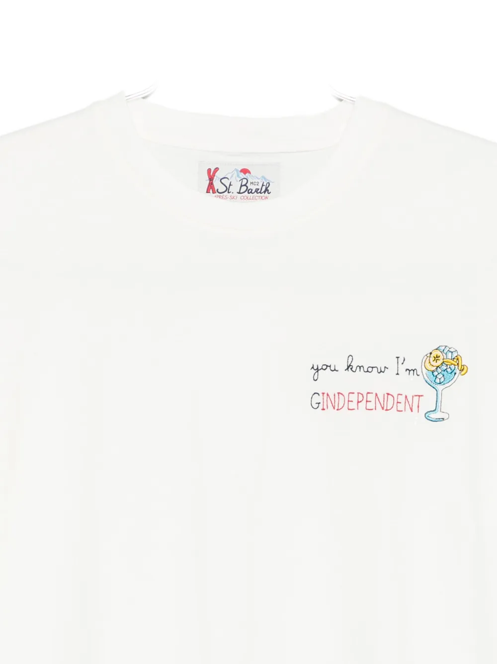 Mc2 Saint Barth Gin Dependent T-shirt In White