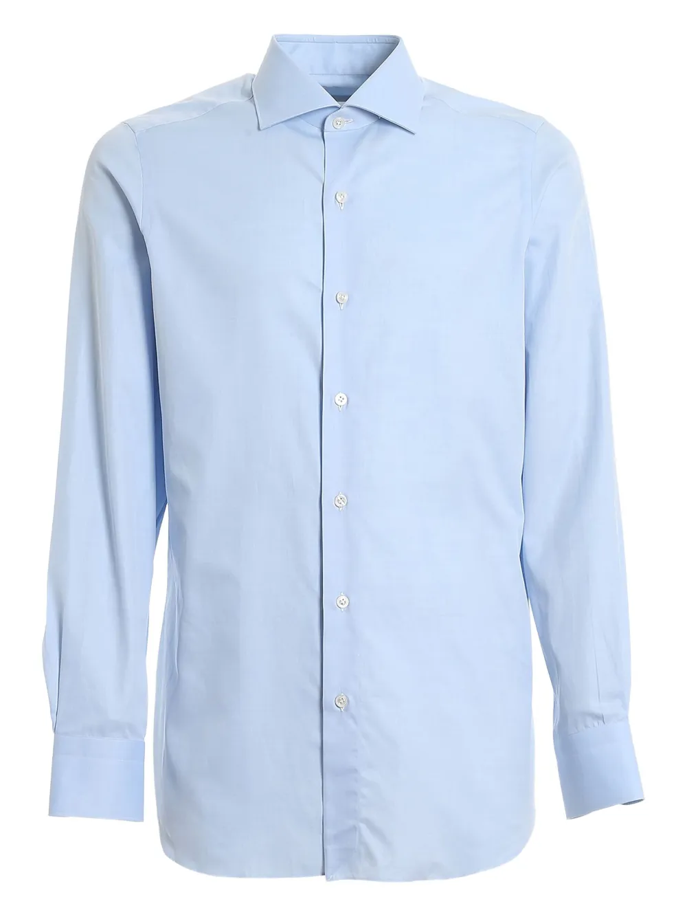 Finamore 1925 Napoli cutaway-collar cotton shirt | Blue | Image 1