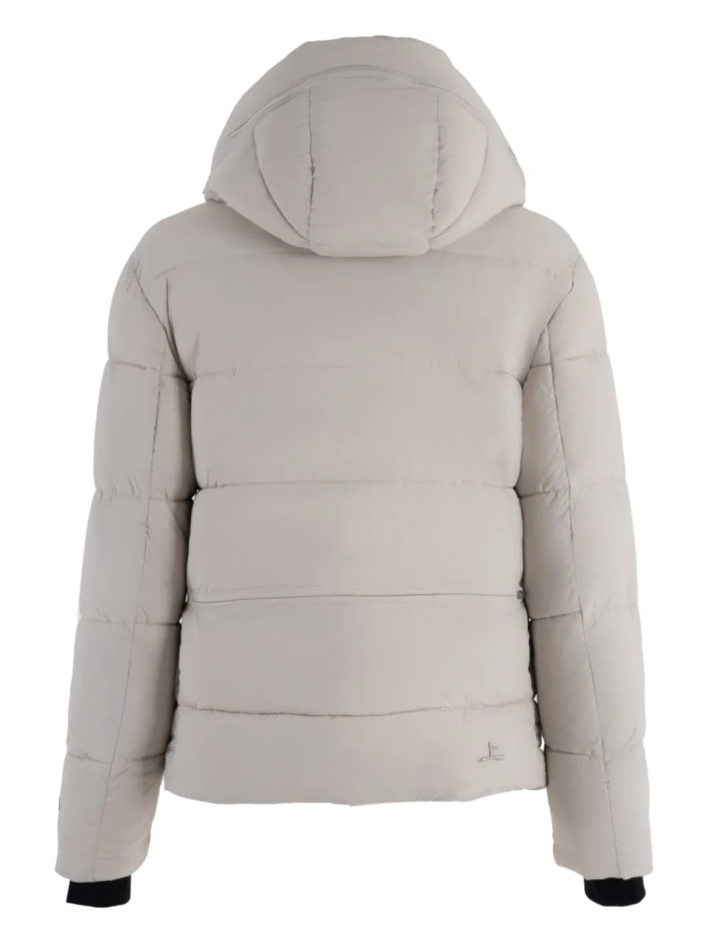 On The Bund Detachable-hood Padded Jacket In Gray
