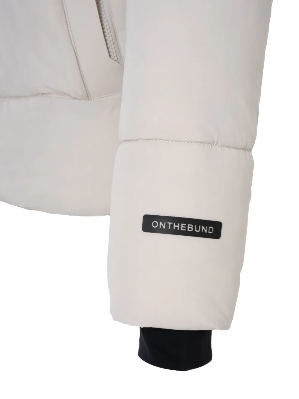 On The Bund Detachable-hood Padded Jacket In Gray