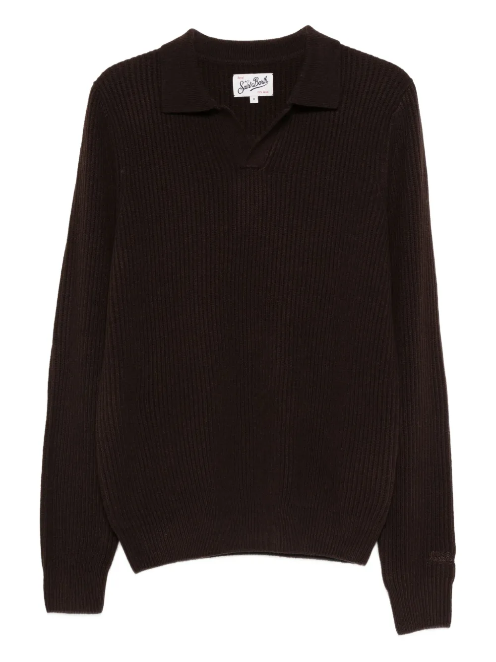 MC2 Saint Barth ribbed collared sweater | Brown | Image 1