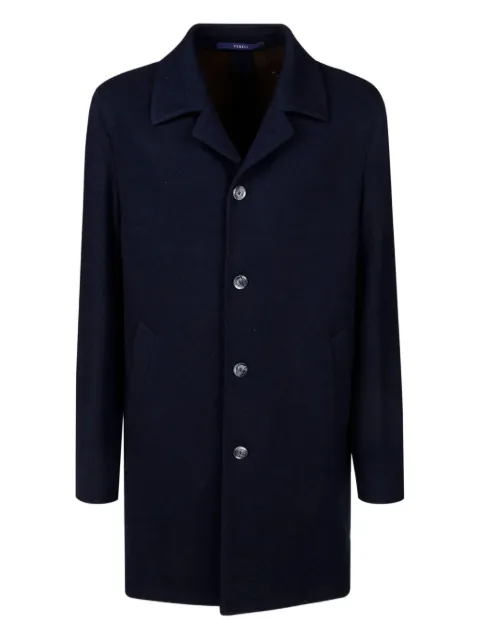 Fedeli button-fastening cashmere coat