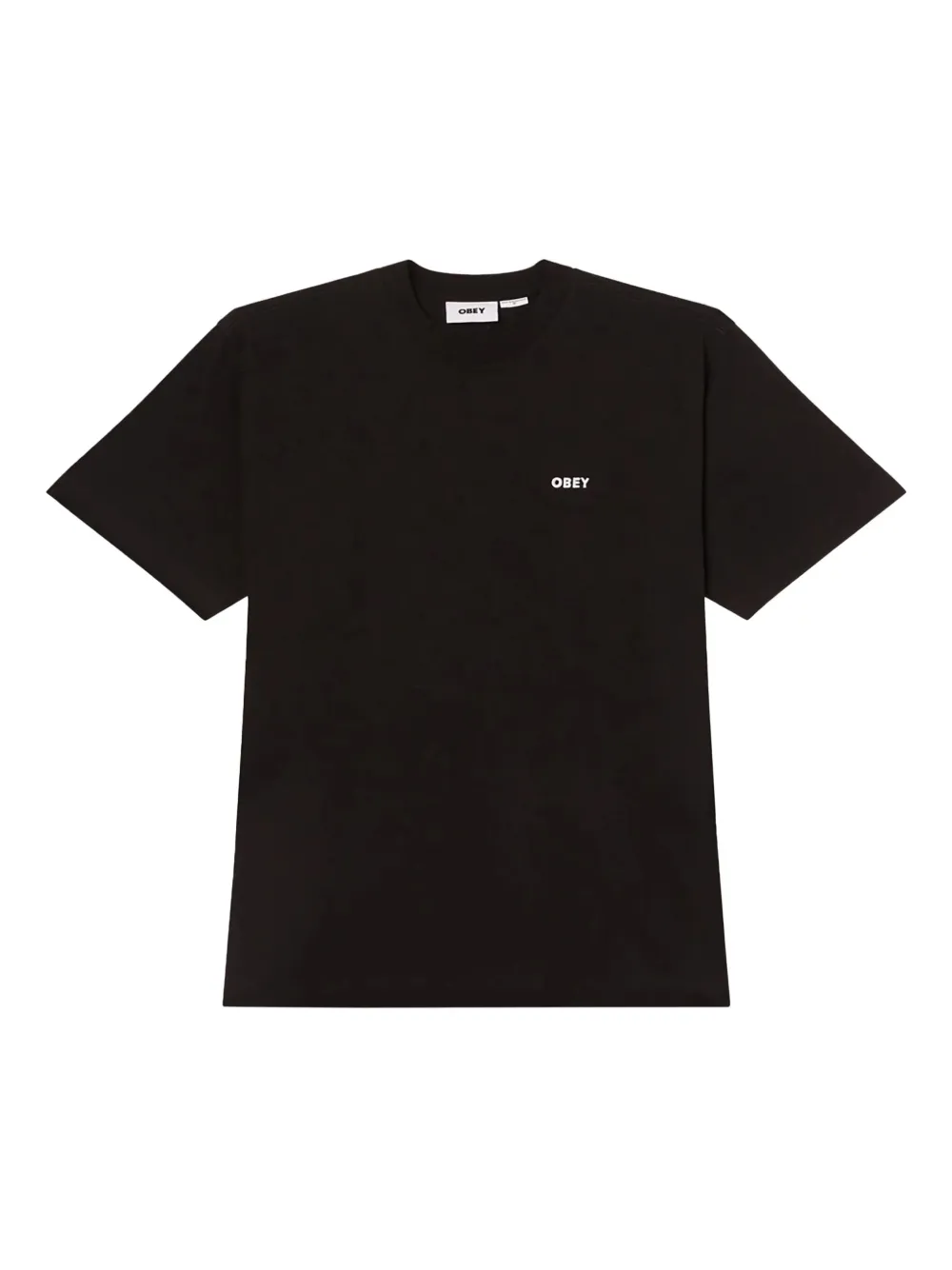 Obey logo-embroidered cotton t-shirt | Black | Image 1