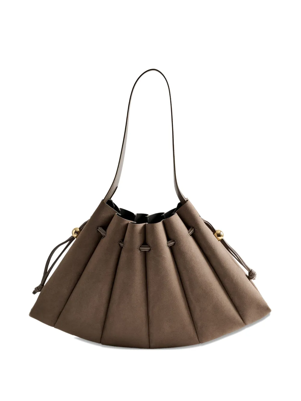 Themoirè draped shoulder bag | Brown | Image 1