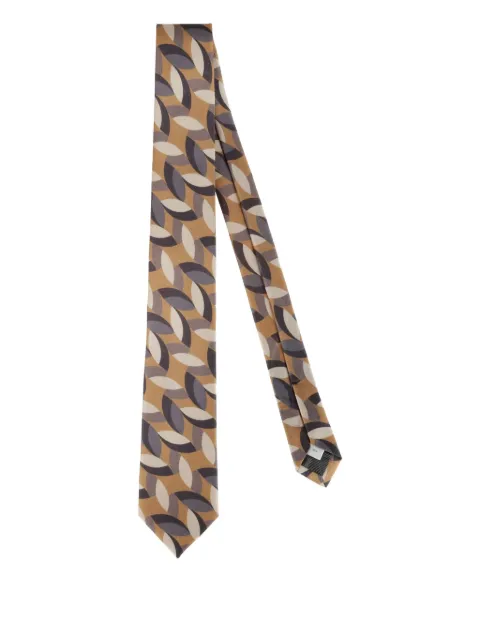 Errico Formicola leaf-pattern silk tie