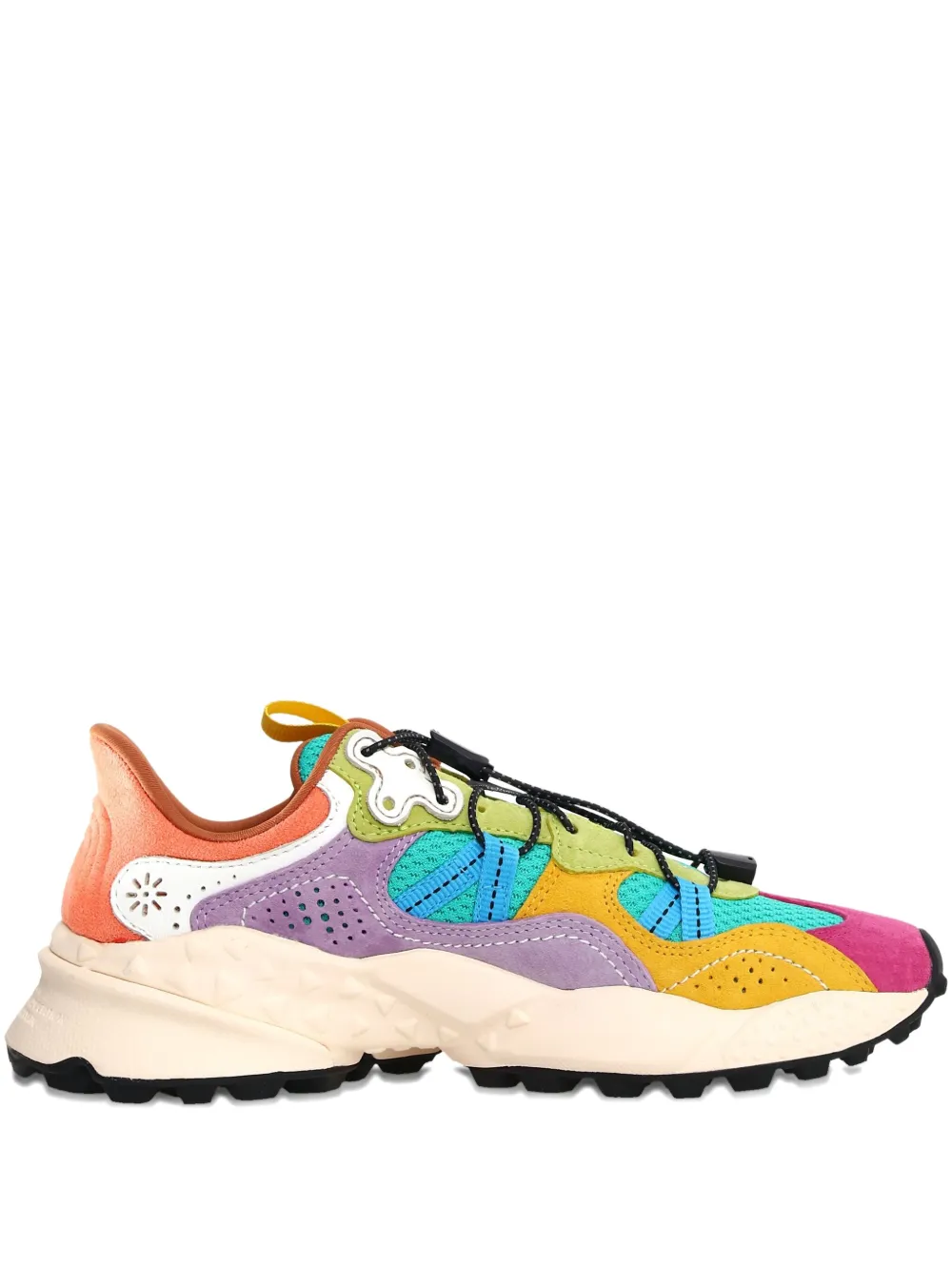 FLOWER MOUNTAIN Tiger Hill sneakers met suède vlakken Roze