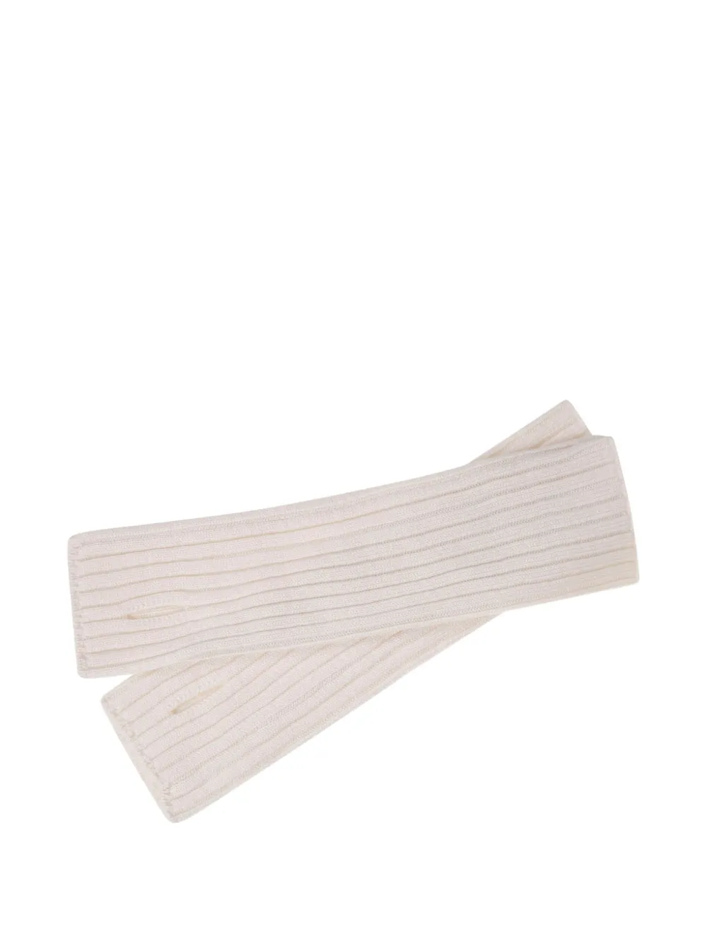 Zanone Ribbed Wool Gloves In Neutral
