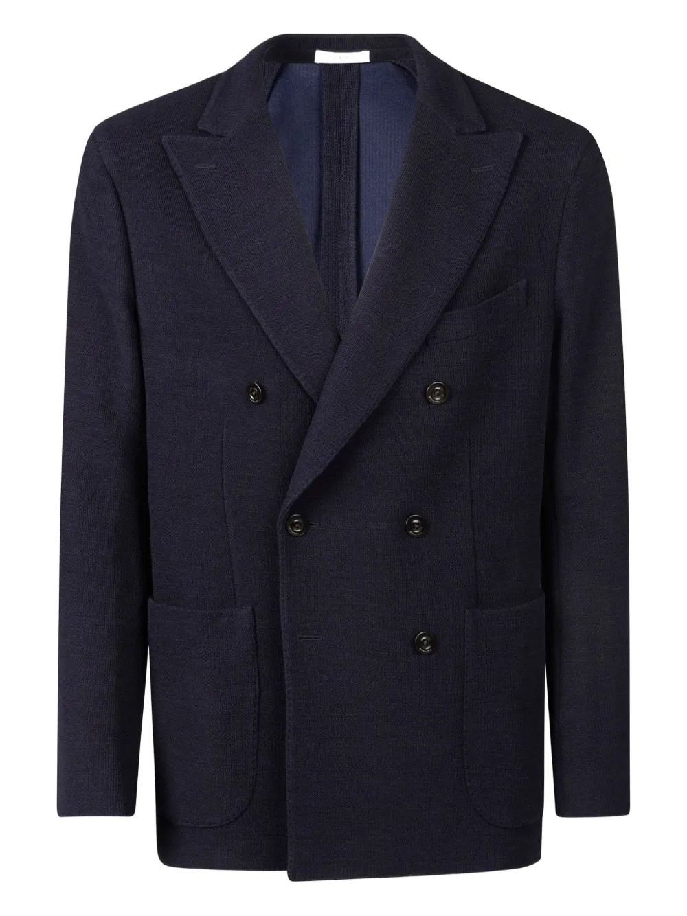 Boglioli double-breasted wool-cotton jacket | Blue | Image 1