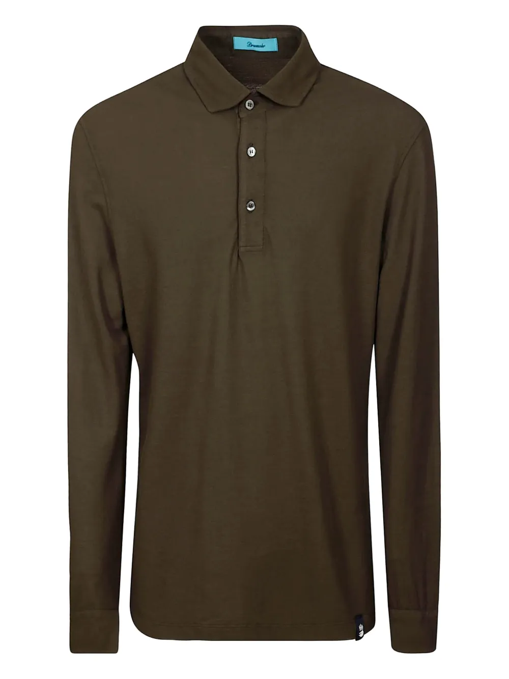 Drumohr long-sleeve cotton polo shirt | Brown | Image 1