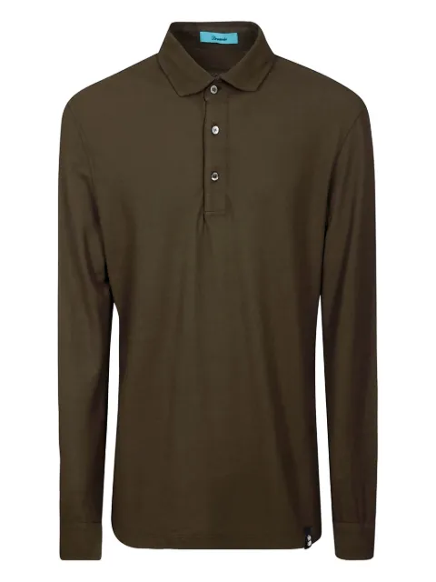 Drumohr long-sleeve cotton polo shirt