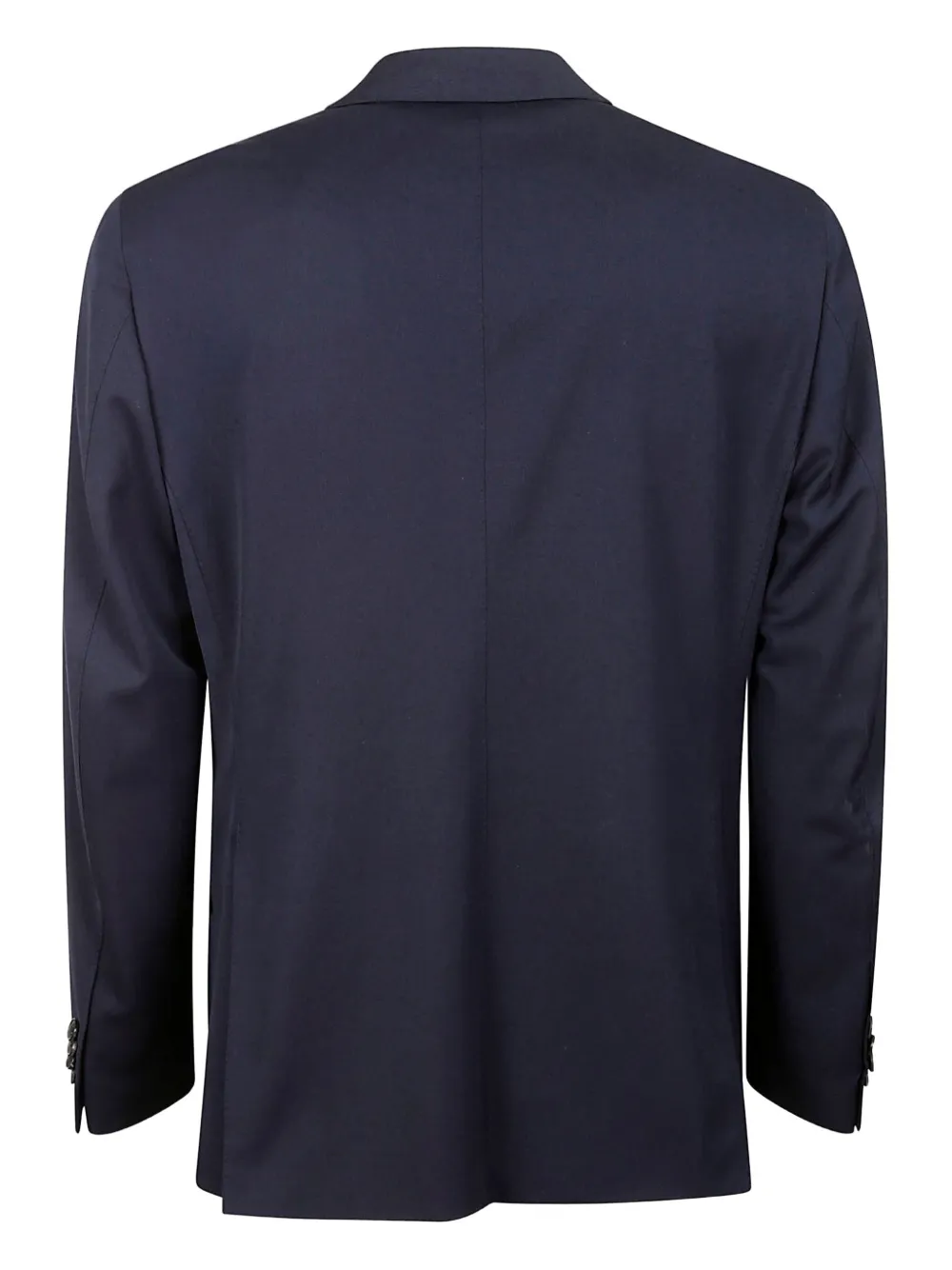 Caruso Buttoned Wool-blend Suit In Blue